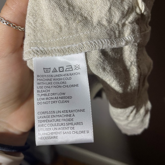 Urban Outfitters Avalon Linen Button-Front Mini Dress Size S - Picture 8 of 8